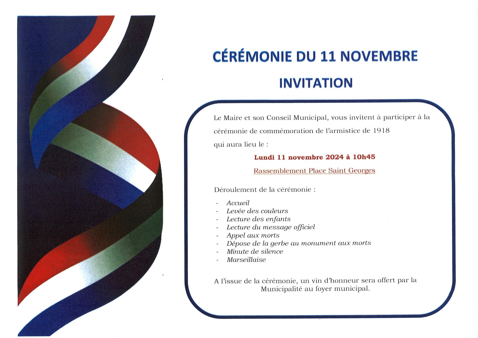 cérémonie 11 novembre 